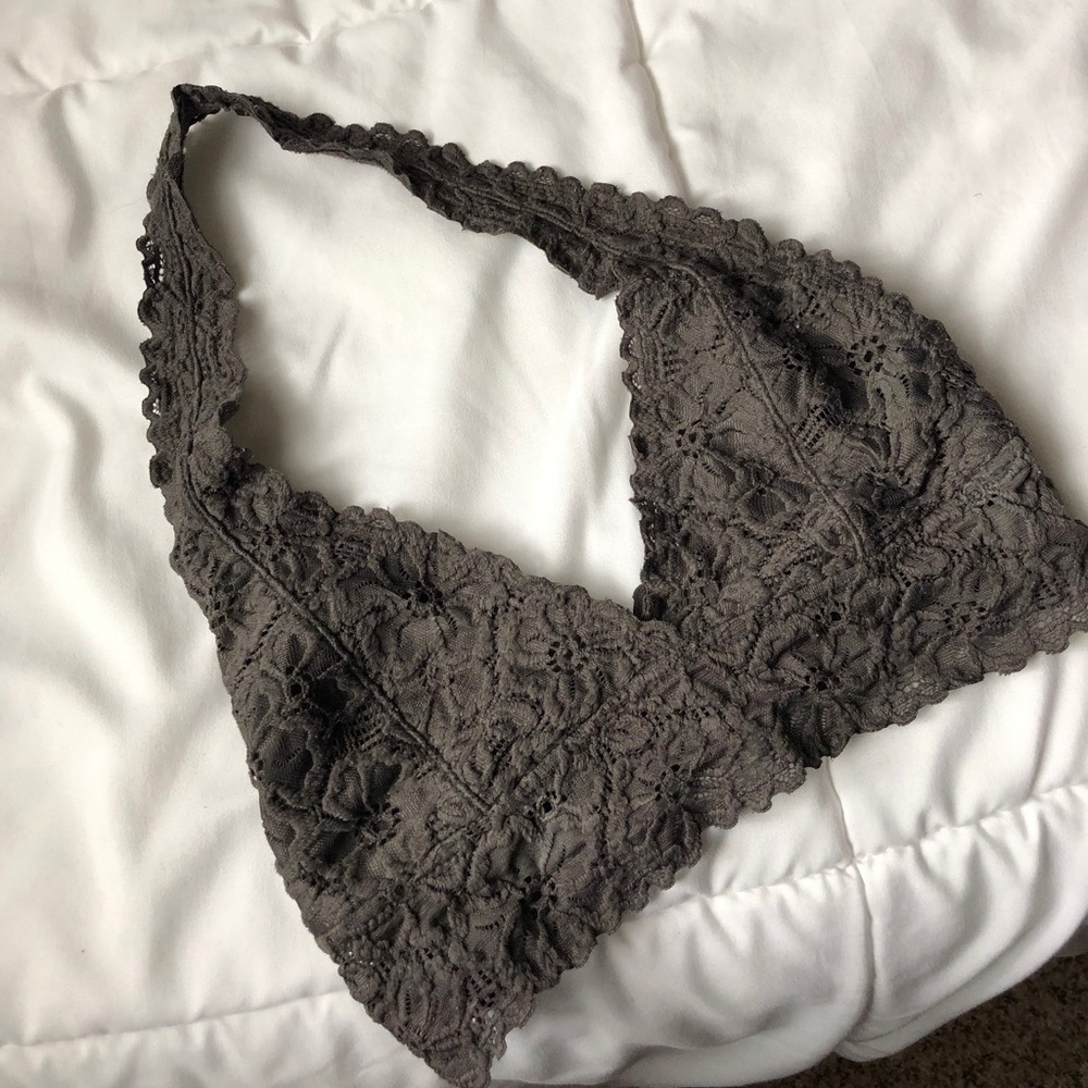 Dark grey lace Aeropostale bralette